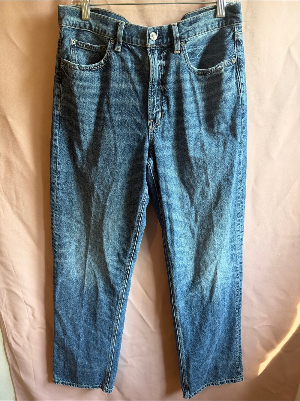 American Eagle Outfitters Low Rise Baggy Blue Denim Jeans